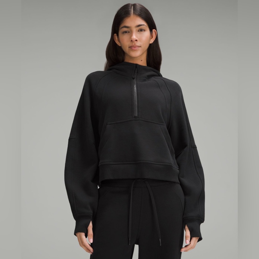 Lululemon Black Scuba Half zip Oversized - Like New